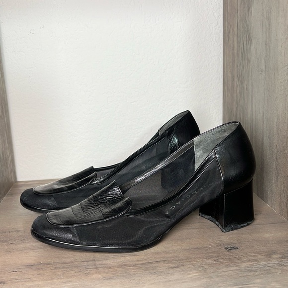 BALENCIAGA Black Mesh and Leather Loafers, Size 35.5 EU (5.5 US) - Picture 1 of 11